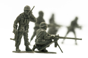 Plastic toy soldiers.