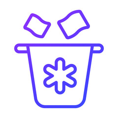 Dustbin Healthcare Medical, vector graphic Illustration Icon.