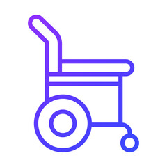 Wheel Chair Healthcare Medical, vector graphic Illustration Icon.