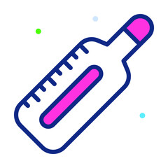 Thermometer Healthcare Medical, vector graphic Illustration Icon.
