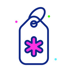 Hospital Tag Healthcare Medical, vector graphic Illustration Icon.