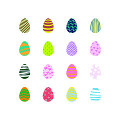 esther egg icons set vector for website