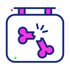 X Ray Bones Healthcare Medical, vector graphic Illustration Icon.