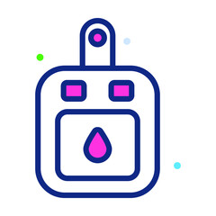 Glucometer Healthcare Medical, vector graphic Illustration Icon.