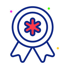 Doctor Badge Healthcare Medical, vector graphic Illustration Icon.