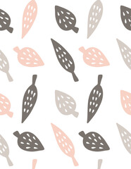 北欧風の植物のシームレスパターン