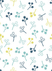 北欧風の植物のシームレスパターン