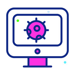 Online Coronavirus News Healthcare Medical, vector graphic Illustration Icon.