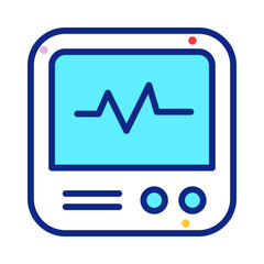 Ecg Monitor Healthcare Medical, vector graphic Illustration Icon.