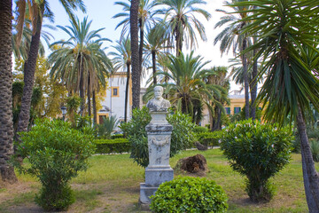Fototapeta na wymiar Park Villa Bonanno in Palermo, Sicily, Italy