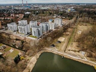 Park nad rzeką Sokołówką - obrazy, fototapety, plakaty