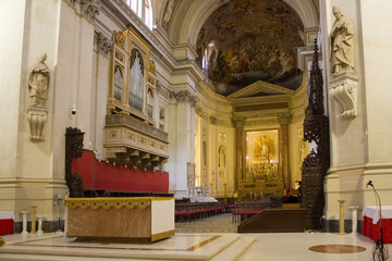 Interior of Cathedral of Palermo, Sicily, Italy