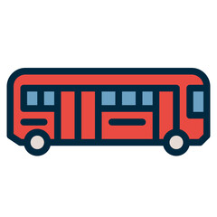 bus two tone icon