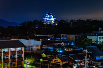 伊賀上野城夜景　ライトアップ