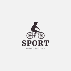 BICYCLE SPORT logo design vector graphic icon symbol illustration