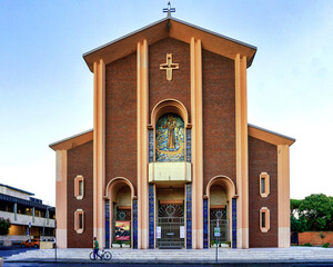 Closeup shot of the church of S. Francescom in Viareggio, Italy