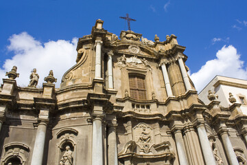 Fototapeta na wymiar Church of Saint Anne della Misericordia in Palermo, Sicily, Italy