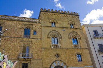 Palazzo Galletti at Piazza Marina in Palermo, Sicily, Italy