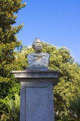 Monument to Garibaldi in Garibaldi Garden at Piazza Marina in Palermo, Sicily, Italy