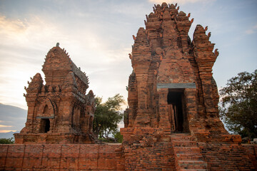 Cham Temple Towers in Phan Rang-Thap Cham, Vietnam. It was built in 1277.