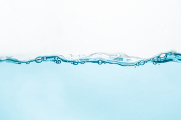 water splash with isolated bubbles on white background
