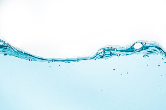 water splash with isolated bubbles on white background
