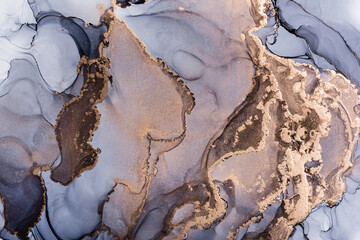 Modern hand painted artwork of abstract transparent alcohol ink background. Art for design