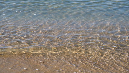 beautiful sand beach and waves