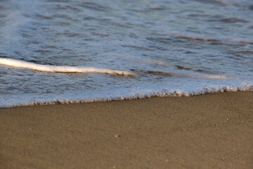 beautiful sand beach and waves