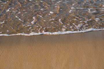 beautiful sand beach and waves