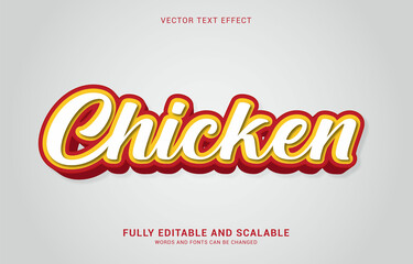editable text effect, Chicken style