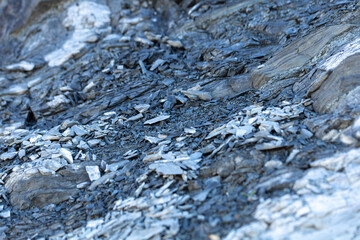 rocky slope with small stones