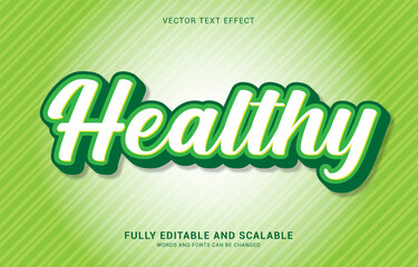 editable text effect, Healthy style