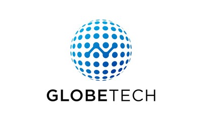 globe technology logo vector illustration