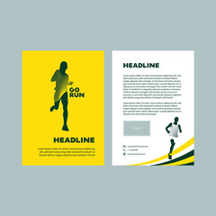 Simple flyer template for run event.