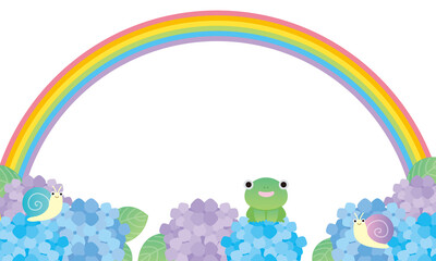 2022-159梅雨の生き物とあじさい