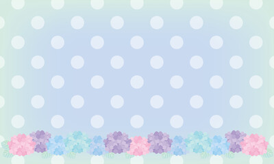 2022-168アジサイとドットの背景