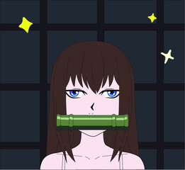 Anime Gril Face (My draw)