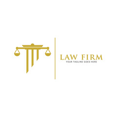 Law firm logo design vector template.