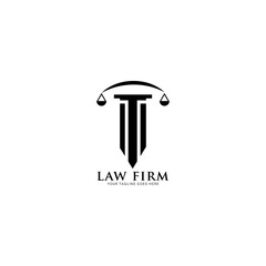 Law firm logo design vector template.