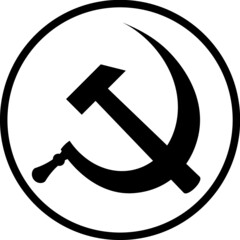 Hammer and Sickle. Communist soviet symbol vector icon - obrazy, fototapety, plakaty