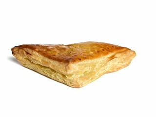 Butter Bread Pie Isolated White Background