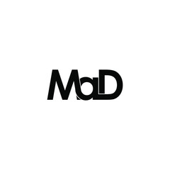 mad letter original monogram logo design