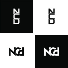 ncd letter original monogram logo design set