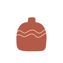 Ancient earthenware bowls or jars For decoration with flowers in a boho style.