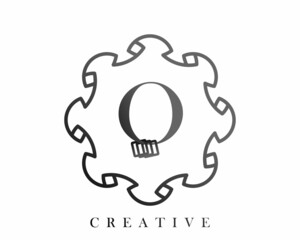 Luxury logo template design with a combination of squares in the alphabet O, perfect for the sign of your brand.