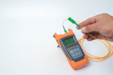 Optical time domain reflectometer It is a tool to test the optical signal in fiber optic cables to find the fault of the signal cable and the signal strength measurement tool is called PON meter.