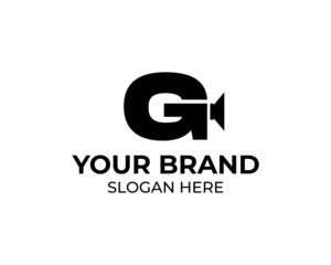letter G video logo design vector template sign icon
