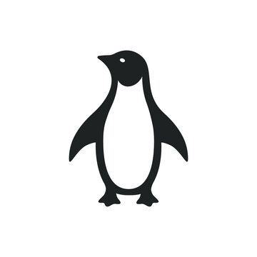 recommend clip art: penguin vector icon isolated on white
