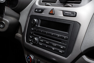 Car dashboard inside, interior details